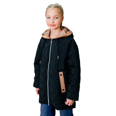 Куртка для девочки размер 164 Deloras 22386 черная 1